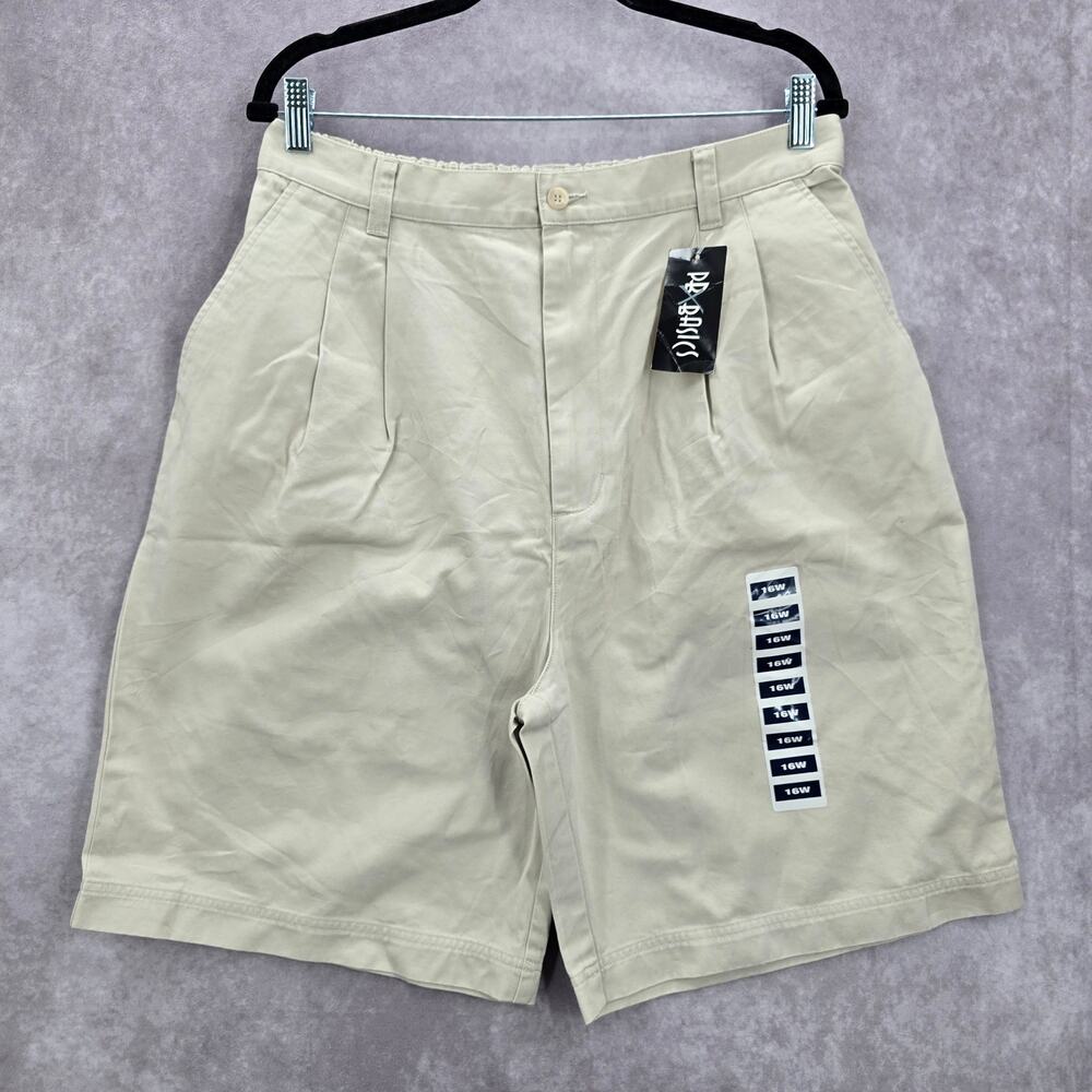 PBX Basics Khaki Tan Pullon Cargo Bermuda Pants Shorts Plus 16W‎
